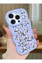 iPhone 12 Pro Compatible Shockproof Simple Blue Silicone Phone Case Panda Pattern