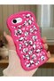 iPhone 6S Plus Compatible Shockproof Simple Red Silicone Phone Case Panda Pattern