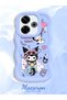 Poco M6 Compatible Shockproof Simple Blue Silicone Phone Case Kuromi Pattern - 2