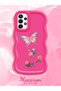 Samsung Galaxy A23 Compatible Shockproof Simple Red Silicone Phone Case Butterfly Pattern - 2