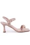 Dza07-1296153 Beige Patent Leather 8 cm Thin Heeled Classic Women's Shoes - 3