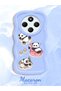 Simple Blue Silicone Phone Case Panda Pattern Compatible with Redmi 14C 4g Shockproof