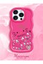 iPhone 14 Pro Compatible Shockproof Simple Red Silicone Phone Case Hello Kitty Pattern - 2