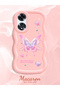 Oppo A60 Compatible Shockproof Simple Pink Silicone Phone Case Butterfly Pattern - 2