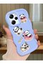 Simple Blue Silicone Phone Case Panda Pattern Compatible with Poco X5 Pro 5g Shockproof - 2