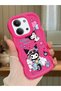 Xiaomi Redmi 15C 4g Compatible Shockproof Simple Red Silicone Phone Case Kuromi Pattern
