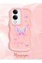 Vivo Y19S Compatible Shockproof Simple Pink Silicone Phone Case Butterfly Pattern - 2