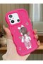 Redmi 11A Compatible Shockproof Simple Red Silicone Phone Case Girl Pattern