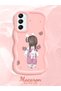 Samsung Galaxy A24 Compatible Shockproof Simple Pink Silicone Phone Case Girl Pattern - 2