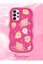 Samsung Galaxy A23 Compatible Shockproof Simple Red Silicone Phone Case Cover Flower Pattern - 2