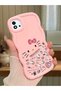 Realme C11 2021 Compatible Shockproof Simple Pink Silicone Phone Case Hello Kitty Pattern