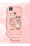 Simple Pink Silicone Phone Case Kitty Pattern Shockproof Compatible with Poco C31