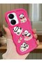 Simple Red Silicone Phone Case Panda Pattern Shockproof Compatible with Vivo Y16 - 2
