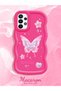 Samsung Galaxy A23 Compatible Shockproof Simple Red Silicone Phone Case Butterfly Pattern - 2