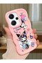 Redmi Note 13 Pro Plus 5g Compatible Shockproof Simple Pink Silicone Phone Case Kuromi Pattern
