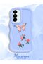 Samsung Galaxy A36 5g Compatible Shockproof Simple Blue Silicone Phone Case Butterfly Pattern - 2
