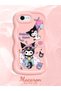 iPhone 6S Plus Compatible Shockproof Simple Pink Silicone Phone Case Kuromi Pattern - 2