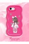 iPhone 8 Compatible Shockproof Simple Red Silicone Phone Case Girl Pattern - 2
