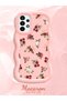 Samsung Galaxy A13 4g Compatible Shockproof Simple Pink Silicone Phone Case Flower Pattern - 2