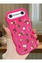 Tecno Spark Slim Compatible Shockproof Simple Red Silicone Phone Case Flower Pattern