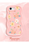iPhone 6S Plus Compatible Shock Resistant Simple Pink Silicone Phone Case Flowers Pattern - 2