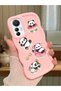 Simple Pink Silicone Phone Case Panda Pattern Compatible with Xiaomi Mi 12 Lite Shockproof - 2