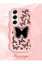 Tecno Camon 40 Compatible Shockproof Simple Pink Silicone Phone Case Butterfly Pattern - 2