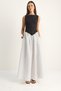 Women's Black Waist-Slit Polka Dot Pocket Detailed Maxi Dress 8707 60286183 - 5