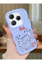 Infinix Hot 40 Pro Compatible Shockproof Simple Blue Silicone Phone Case Hello Kitty Pattern