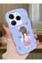 Tecno Spark 20 Pro Compatible Shockproof Simple Blue Silicone Phone Case Girl Pattern