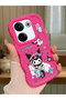 Tecno Camon 20 Pro 4g Compatible Anti-Knock Simple Red Silicone Phone Case Kuromi Pattern