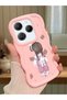 Infinix Hot 40 Compatible Shockproof Simple Pink Silicone Phone Case Girl Pattern