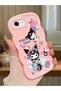 iPhone 6 Plus Compatible Shockproof Simple Pink Silicone Phone Case Kuromi Pattern