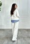 Polo Collar Striped Shirt Detailed Set - 6
