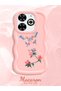 Infinix Smart 8 Plus Compatible Shockproof Simple Pink Silicone Phone Case Butterfly Pattern - 2