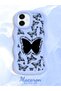 Samsung Galaxy A06 Compatible Shockproof Simple Blue Silicone Phone Case Butterfly Pattern - 2
