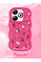 Infinix Smart 8 Pro Compatible Shockproof Simple Red Silicone Phone Case Cover Flower Pattern - 2