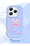 Infinix Hot 40 Pro Compatible Shockproof Simple Blue Silicone Phone Case Butterfly Pattern - 2