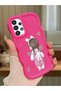 Samsung Galaxy A33 5g Compatible Shockproof Simple Red Silicone Phone Case Cover Girl Pattern