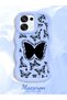 Oppo F31 5g Compatible Shockproof Simple Blue Silicone Phone Case Butterfly Pattern - 2