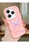 Infinix Hot 40 Pro Compatible Shockproof Simple Pink Silicone Phone Case Butterfly Pattern