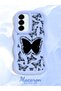 Samsung Galaxy A56 Compatible Shockproof Simple Blue Silicone Phone Case Butterfly Pattern - 2