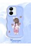 Vivo Y27 Compatible Shockproof Simple Blue Silicone Phone Case Girl Pattern - 2