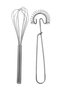 Set of 2 Metal Whisk Cake Cake Whisk Stainless Metal - 2