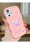 Xiaomi Redmi Note 10 Pro Compatible Shockproof Simple Pink Silicone Phone Case Butterfly Pattern