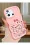 Redmi 12C Compatible Shockproof Simple Pink Silicone Phone Case Hello Kitty Pattern