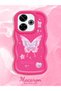 Xiaomi Redmi 13X Compatible Shockproof Simple Red Silicone Phone Case Butterfly Pattern - 2