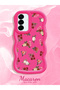 Samsung Galaxy A56 Compatible Shockproof Simple Red Silicone Phone Case Cover Flower Pattern - 2