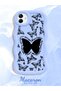 Samsung Galaxy A04 Compatible Shockproof Simple Blue Silicone Phone Case Butterfly Pattern - 2