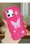 Redmi 11A Compatible Shockproof Simple Red Silicone Phone Case Butterfly Pattern